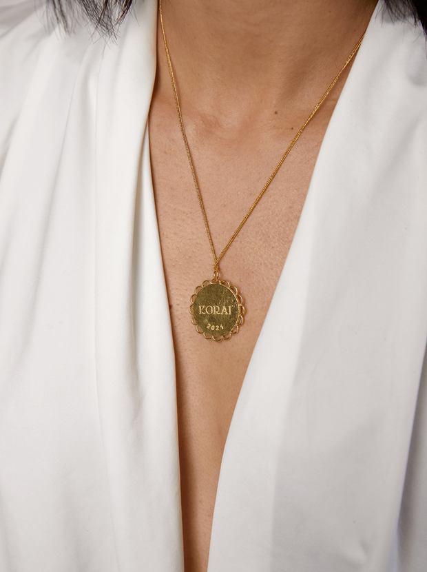 KORAI Gold Medallion Necklace